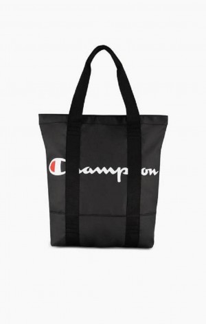 Bolsas Champion 1919 Script Logo Tote Bag Negras | 6519-UDLPV