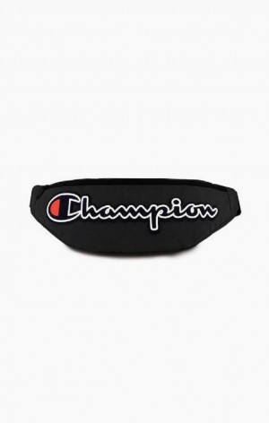 Bolsas Champion Felt Script Logo Air Mesh Belt Bag Negras | 9358-XDMSA