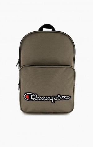 Bolsas Champion Felt Script Logo Air Mesh Backpack Marrones | 7842-VLGIX