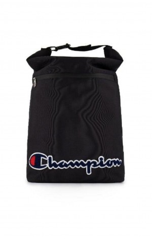 Bolsas Champion Folding Top Script Logo Backpack Negras | 6385-WFAPV