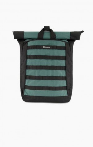 Bolsas Champion Jacquard Logo Ripstop Coated Backpack Negras | 4016-BRMXV