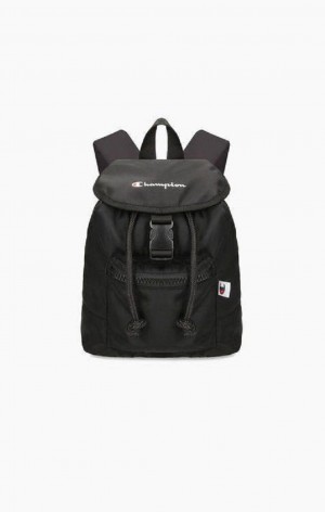 Bolsas Champion Pocket Front Drawstring Backpack Negras | 0564-VYFBK