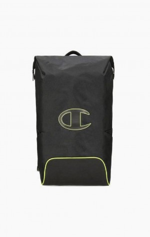 Bolsas Champion Roll Top Neon Outline C Logo Backpack Negras | 6385-SLYON