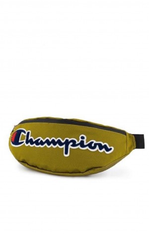 Bolsas Champion Script Logo Faux Cuero Belt Bag Doradas | 6974-HPZGE