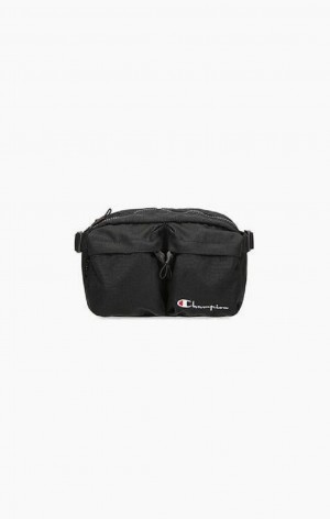 Bolsas Champion Script Logo Zip Belt Bag Negras | 5137-MWKVH