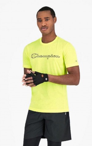 Camiseta Champion Quick Dry Triblend Entrenamiento T-Shirt Amarillo | 6917-MOPSC