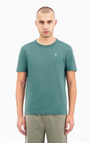 Camiseta Champion Small C Logo T-Shirt Verde | 2348-OMRLS