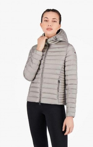 Chaquetas Champion Ligeros Acolchado Encapuchado Jacket Blancas | 4619-KFVNH