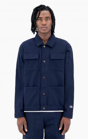 Chaquetas Champion Woven Utility Jacket Azules Oscuro | 3481-IHBVS