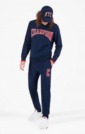 Pantalon Jogger Champion Collegiate C Logo Joggers Turquesa Oscuro | 9850-ILVHZ