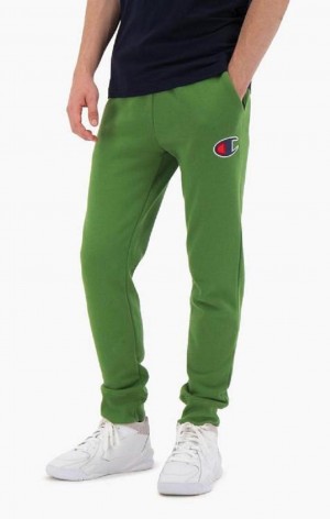 Pantalon Jogger Champion Gamuza C Algodon Terry Cuffed Joggers Verde | 3461-GDIJL