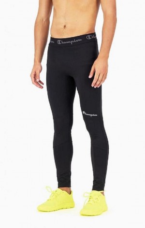 Pantalon Jogger Champion Logo Tape Stretch Leggings Negras | 0457-TURMD