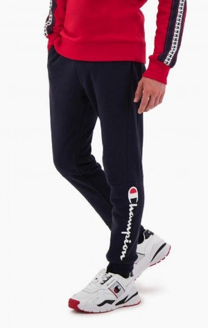 Pantalon Jogger Champion Script Logo Algodon Terry Joggers Gris Claro | 9261-HGSIA