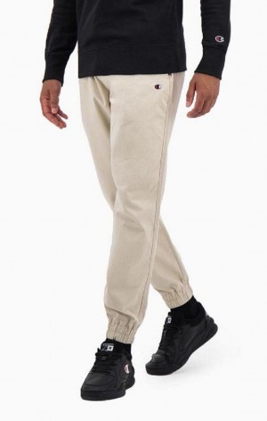 Pantalon Jogger Champion Stretch Algodon Twill Cuffed Trousers Marrones | 4268-CGNTB