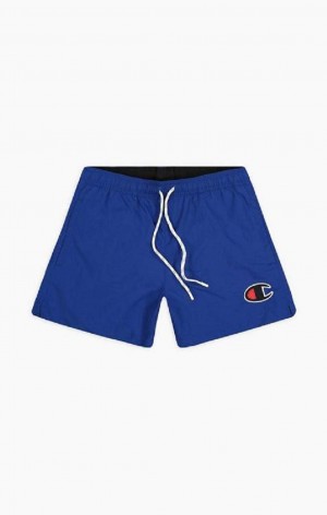 Ropa de Baño Champion Satin C Logo Swim Shorts Azules | 7490-DKICJ