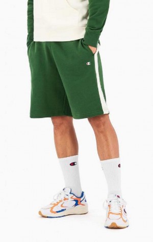 Short Champion C Logo Fleece Bermuda Shorts Verde Claro | 1304-IYVXE