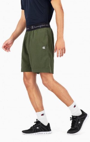 Short Champion Logo Tape Microfibre Performance Shorts Verde | 1328-GHIEO