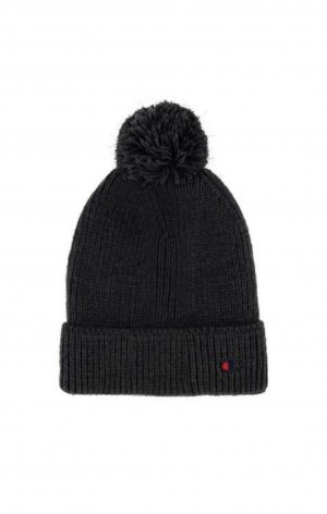 Sombreros Champion C Logo Marl Bobble Beanie Hat Negras | 1765-DPJOV