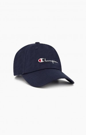 Sombreros Champion Script Logo Woven Baseball Cap Turquesa Azules | 4861-SLVJA