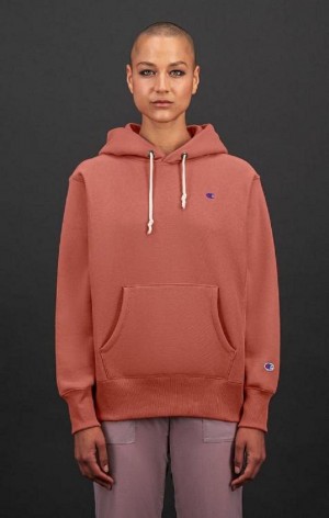 Sudadera con Capucha Champion C Logo Reverse Weave Hoodie Burdeos | 8201-RQZKV