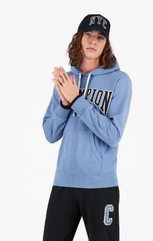 Sudadera con Capucha Champion Collegiate Logo Hoodie Turquesa Azules | 5324-DOUCY