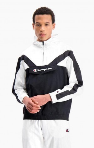 Sudadera con Capucha Champion Half Zip-Up Colour Block Encapuchado Pista Jacket Negras | 6519-QKPIF