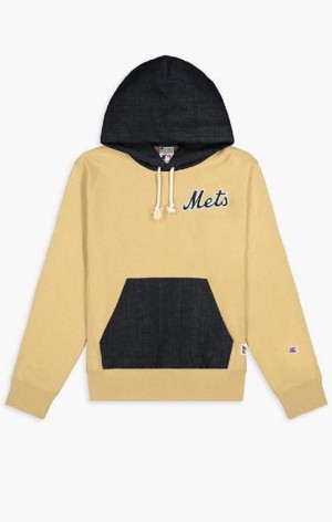 Sudadera con Capucha Champion New York MLB Hoodie Beige | 1469-CGVEA