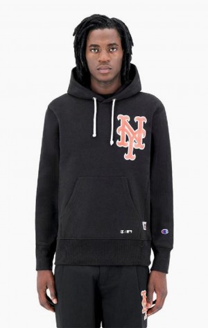 Sudadera con Capucha Champion New York MLB Hoodie Negras | 7824-EDJCO