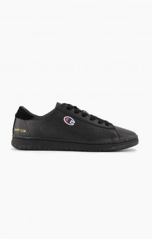 Zapatillas Champion Court Club Patch Logo Trainers Negras | 5648-XFRVA