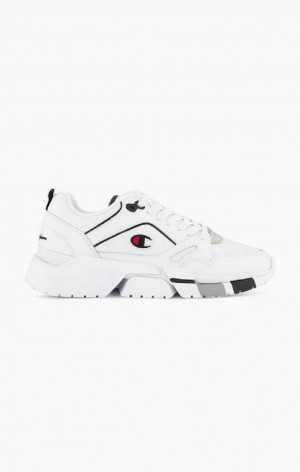 Zapatillas Champion Lander Cuero Trainers Blancas | 6920-IWHUZ