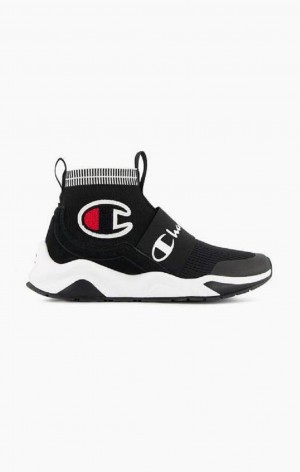 Zapatillas Champion Rally C Sock Runner Trainers Negras | 4516-DCEUQ