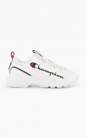 Zapatillas Champion Script Logo Recycled Mesh Trainers Blancas | 8702-XNGRS