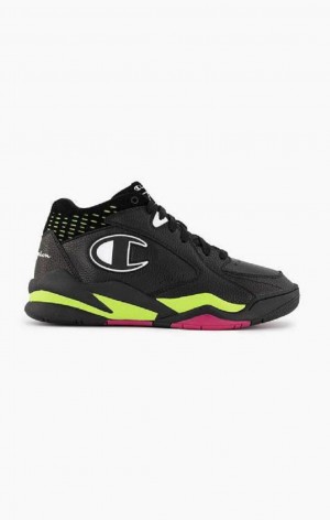 Zapatillas Champion Zone Mid 90's Trainers Negras | 8625-HDUOV