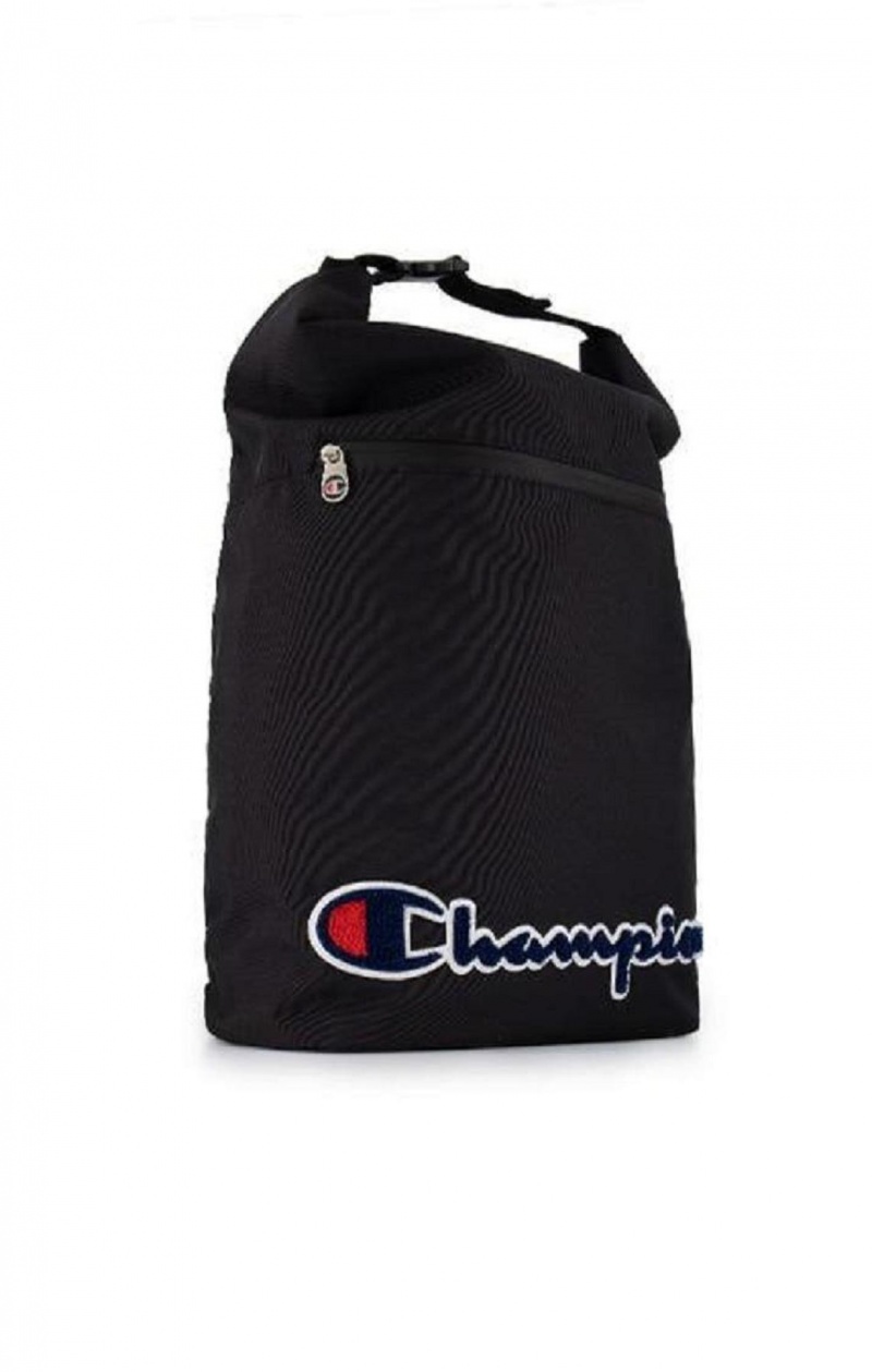 Bolsas Champion Folding Top Script Logo Backpack Negras | 6385-WFAPV