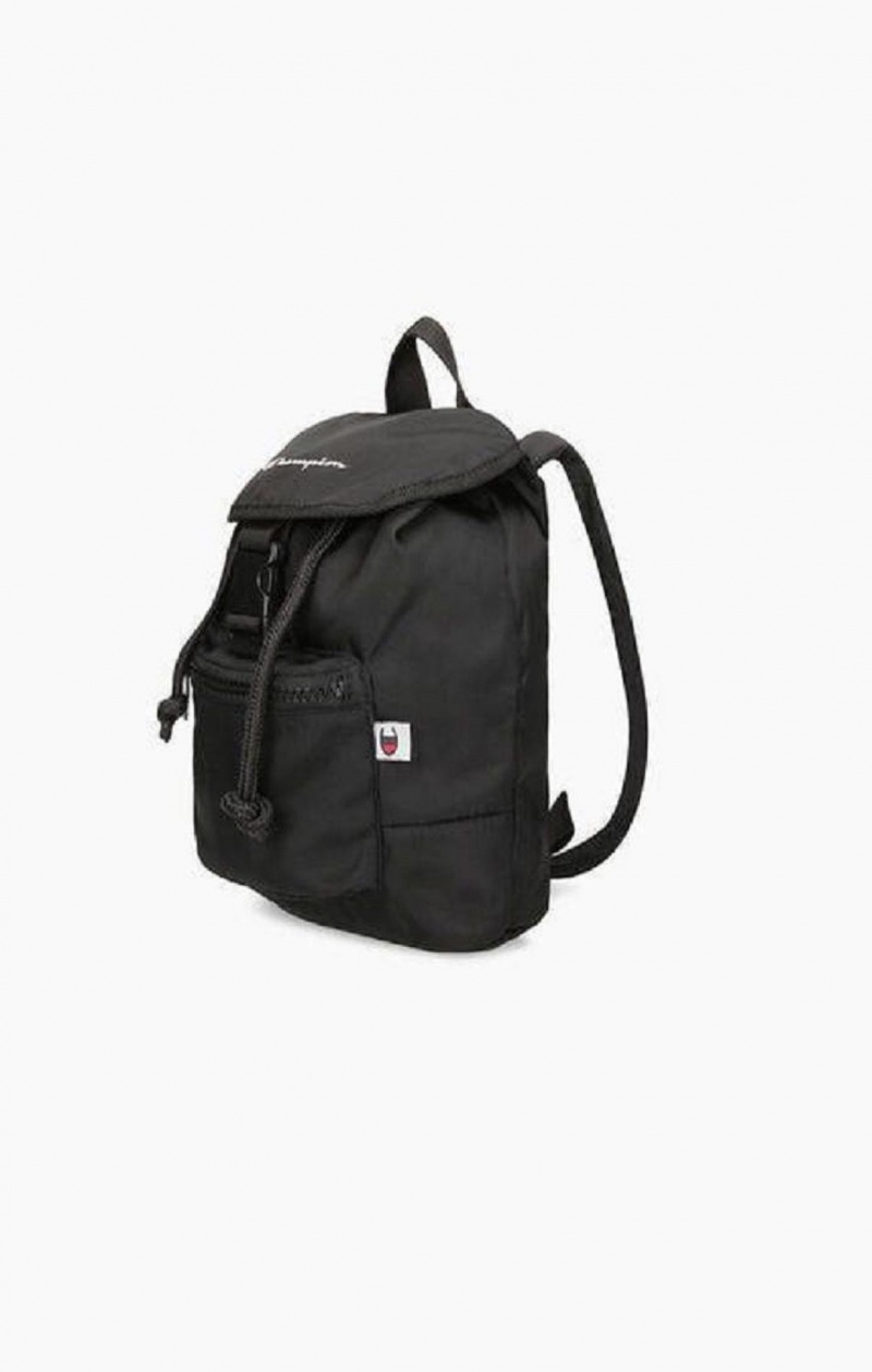 Bolsas Champion Pocket Front Drawstring Backpack Negras | 0564-VYFBK