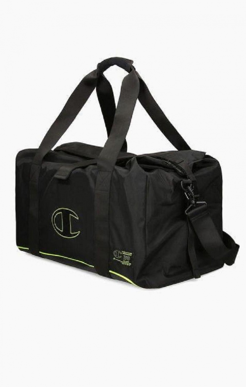 Bolsas Champion Roll Top Neon Outline C Logo Duffle Bag Negras | 6924-ENKAR