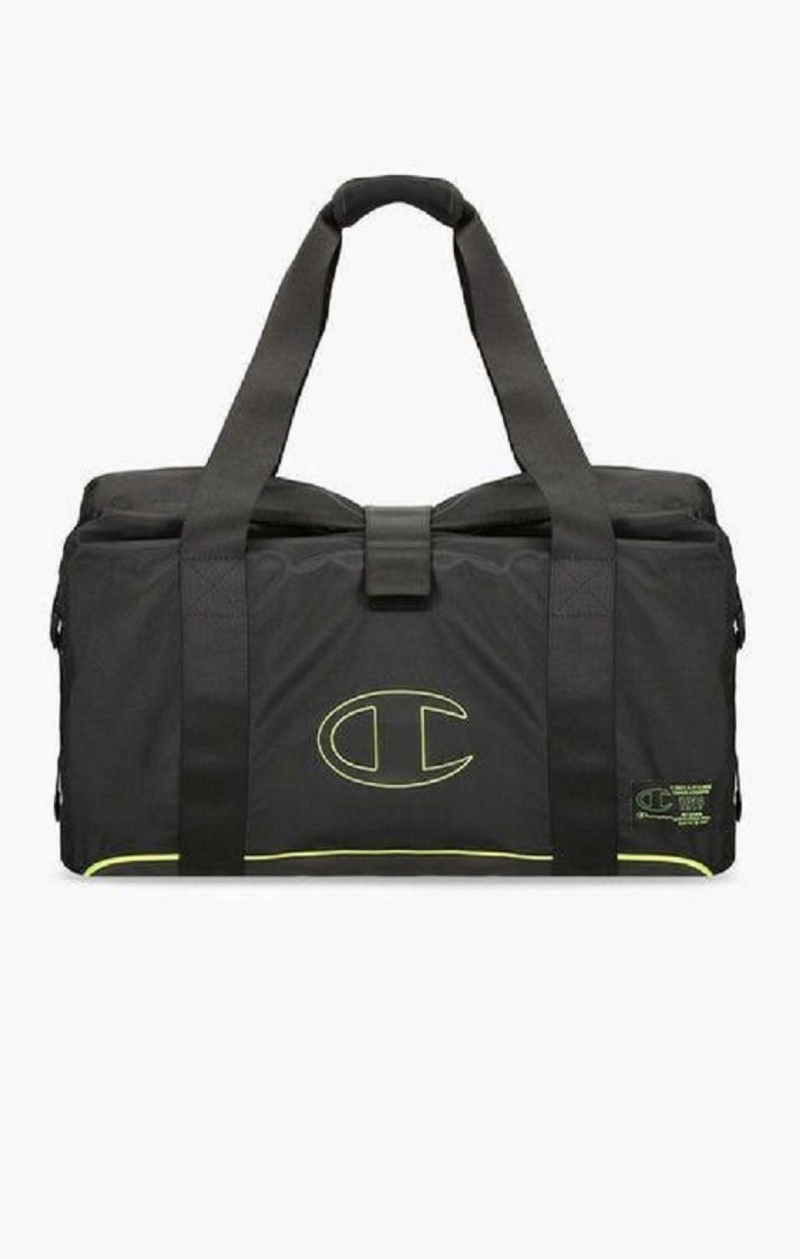 Bolsas Champion Roll Top Neon Outline C Logo Duffle Bag Negras | 4138-OJQGA