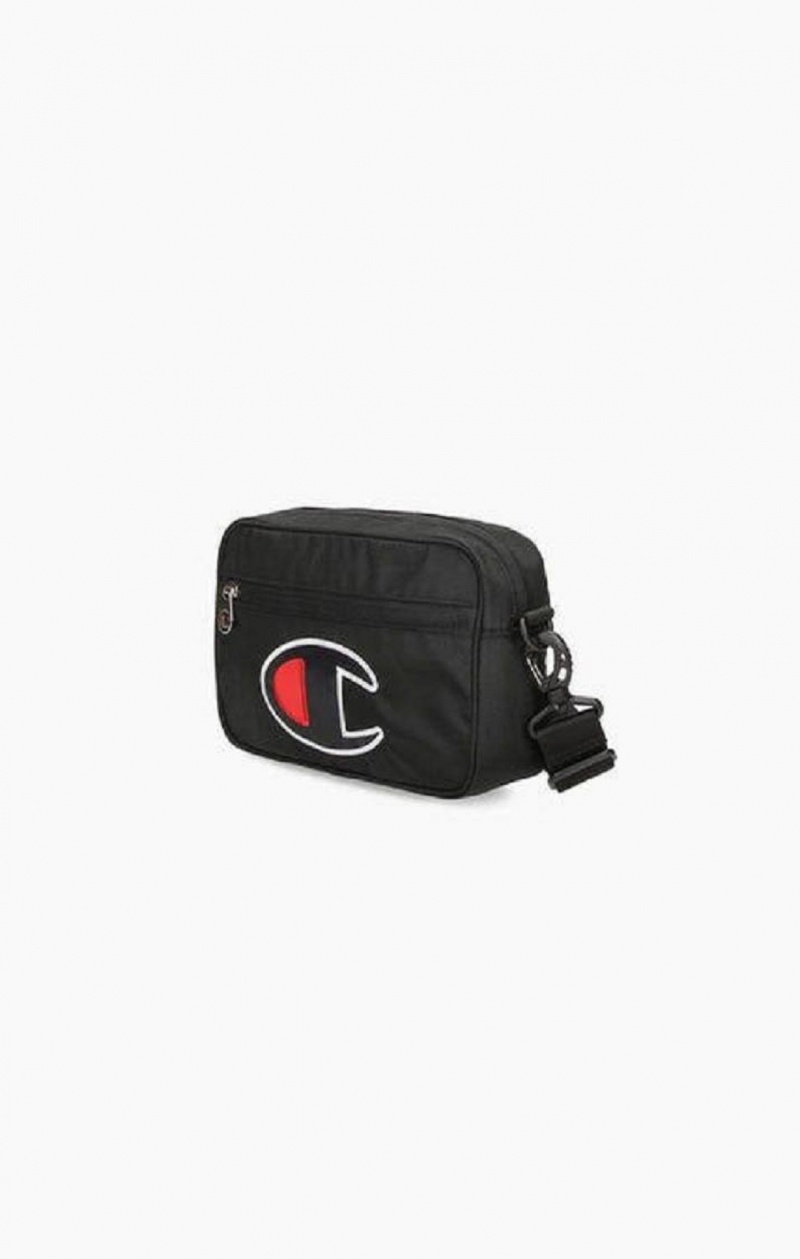 Bolsas Champion Satin C Logo Patch Shoulder Bag Negras | 8659-IVZOB