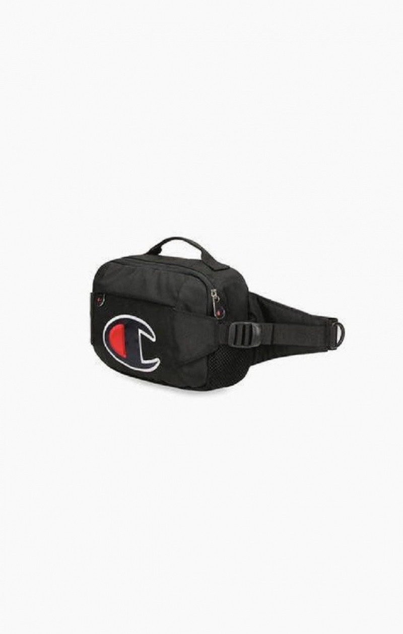 Bolsas Champion Satin C Logo Patch Utility Belt Bag Negras | 8435-WFPRJ