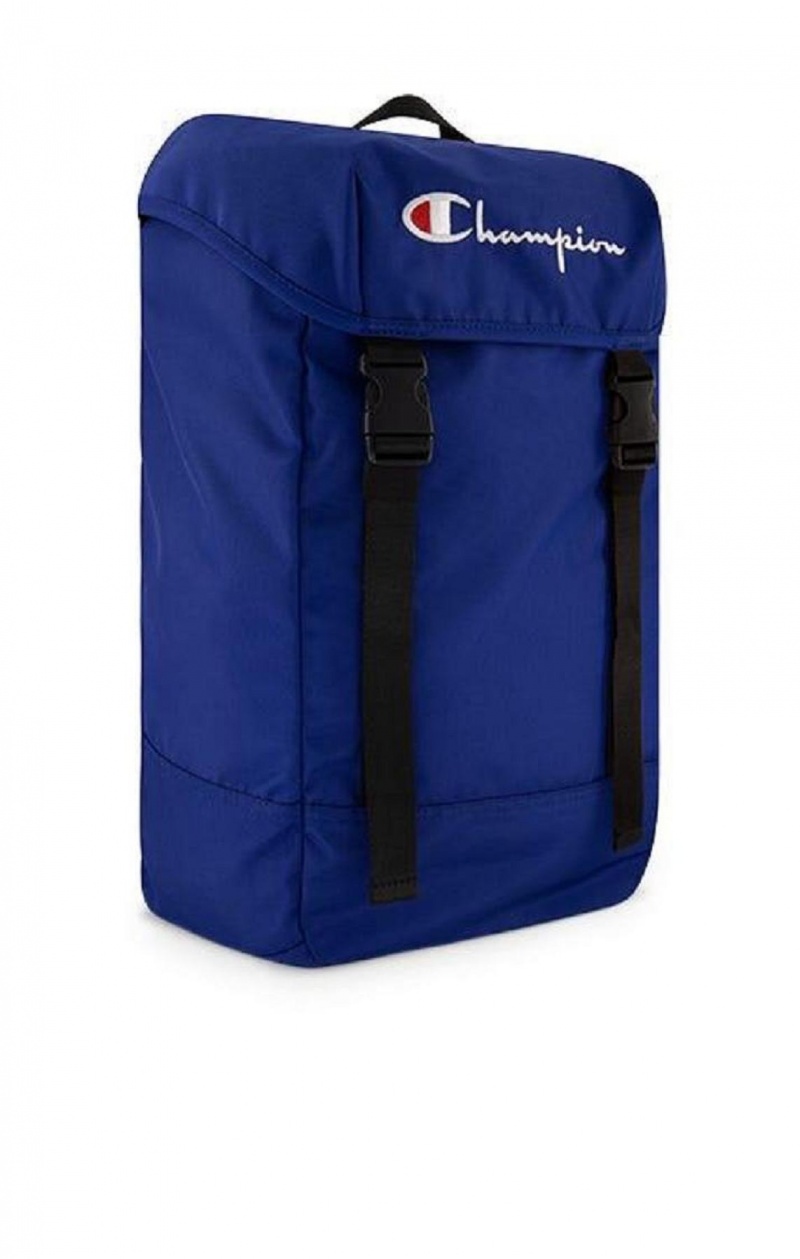 Bolsas Champion Script Logo Hebilla Front Backpack Azules | 6701-HRYQZ