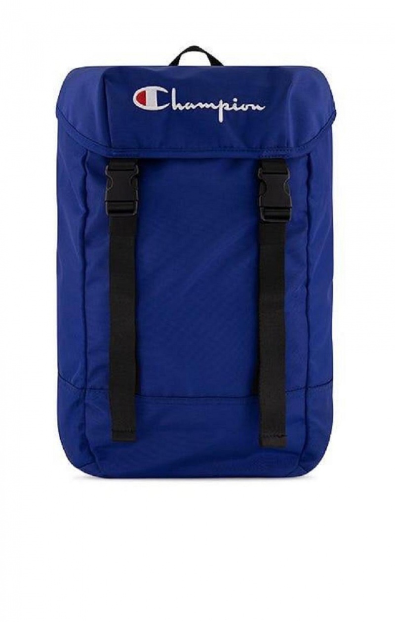 Bolsas Champion Script Logo Hebilla Front Backpack Azules | 6701-HRYQZ