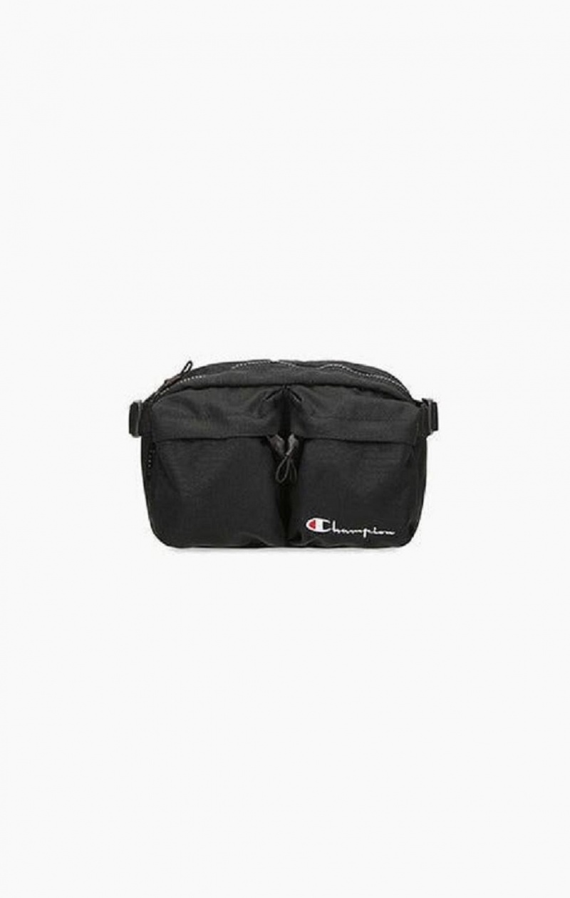 Bolsas Champion Script Logo Zip Belt Bag Negras | 5137-MWKVH