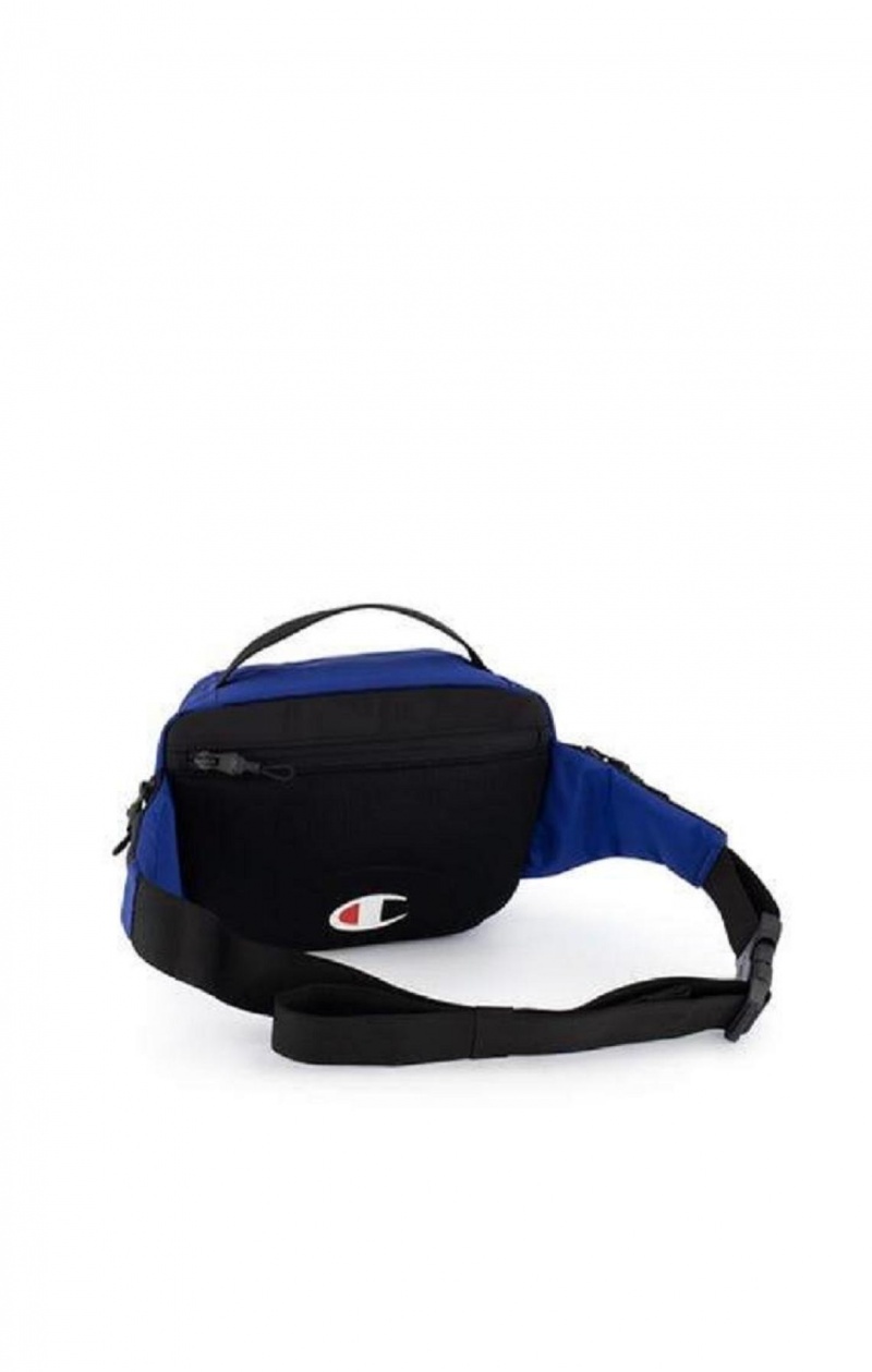 Bolsas Champion Script Logo Zip Belt Bag Azules | 0759-VHRKO