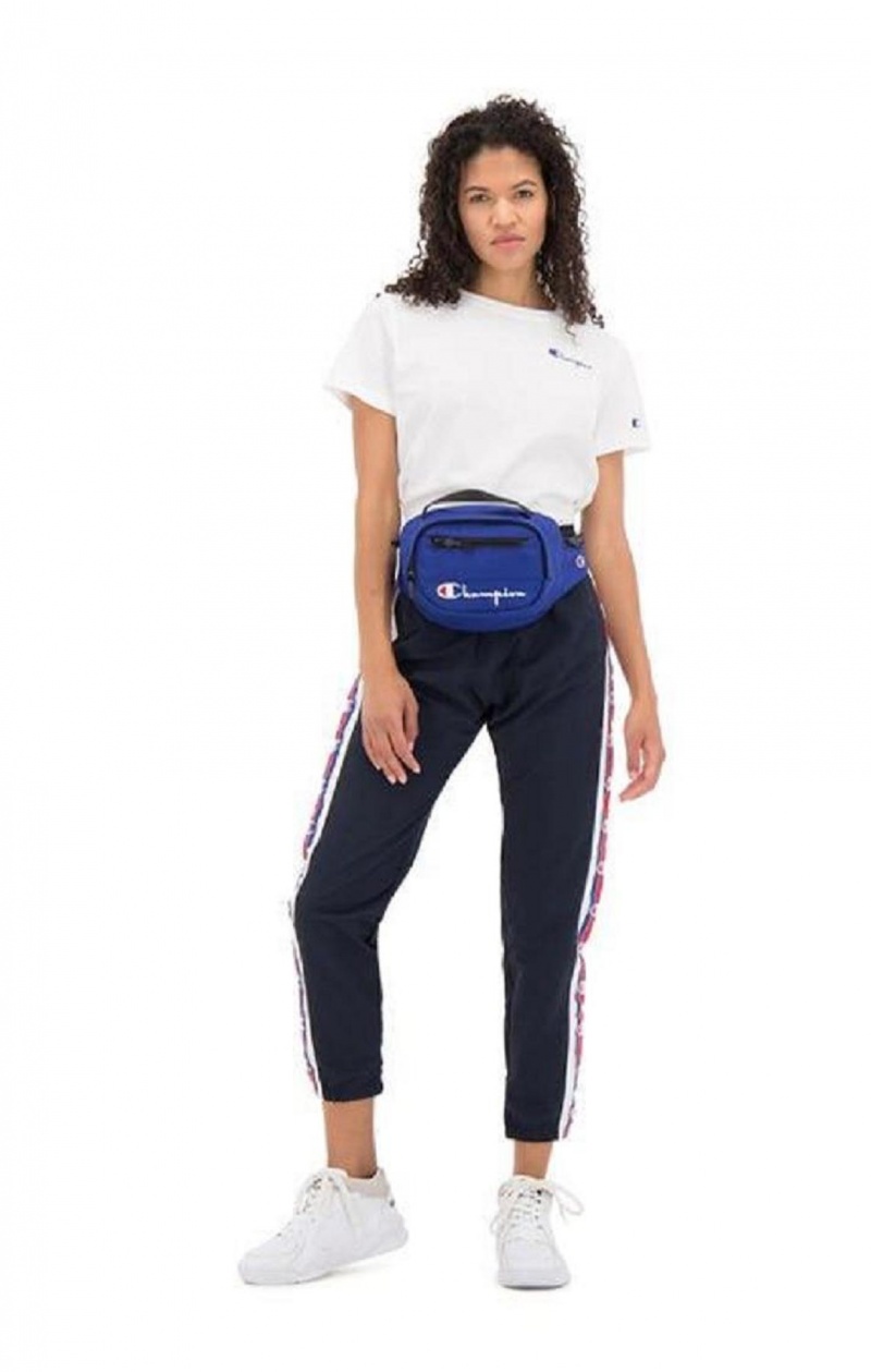 Bolsas Champion Script Logo Zip Belt Bag Azules | 0759-VHRKO