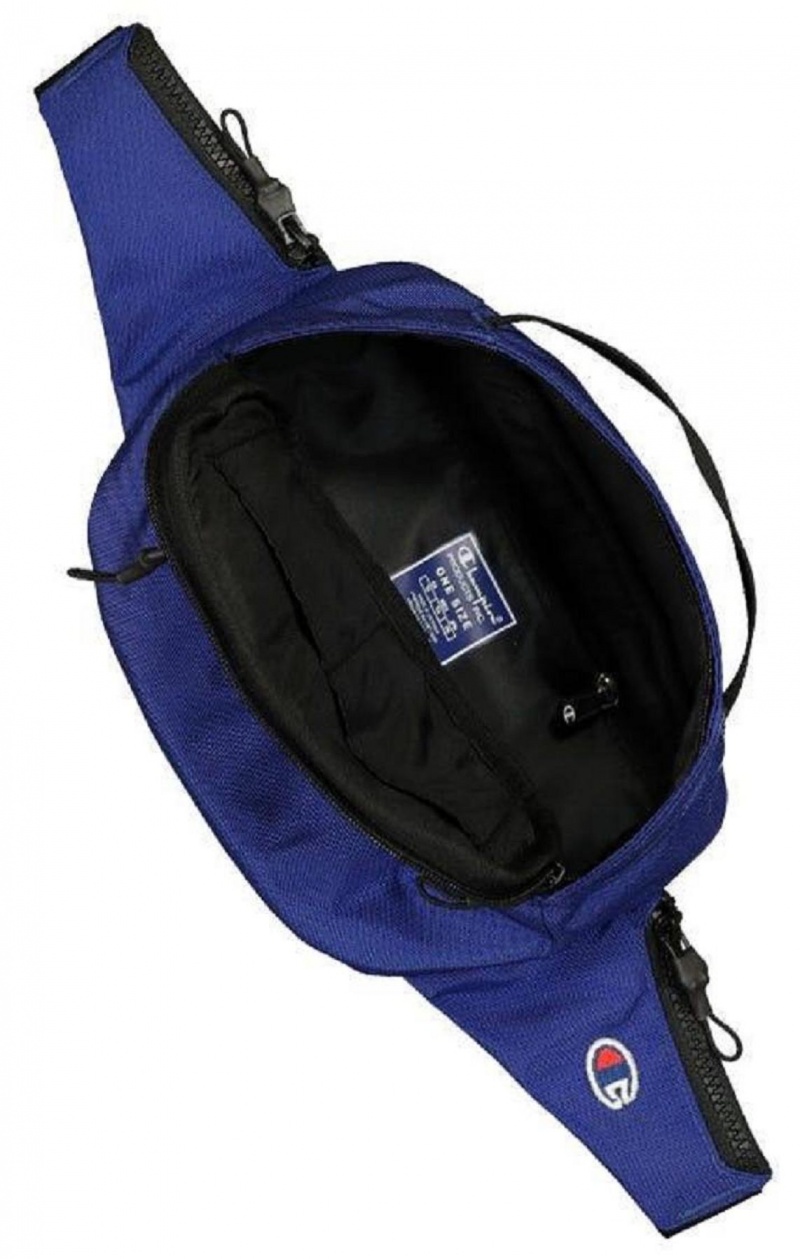 Bolsas Champion Script Logo Zip Belt Bag Azules | 3209-XQBTC