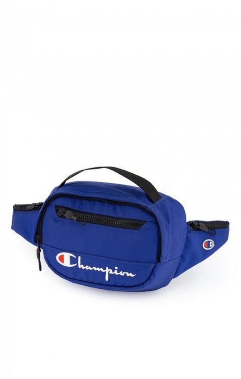 Bolsas Champion Script Logo Zip Belt Bag Azules | 3209-XQBTC