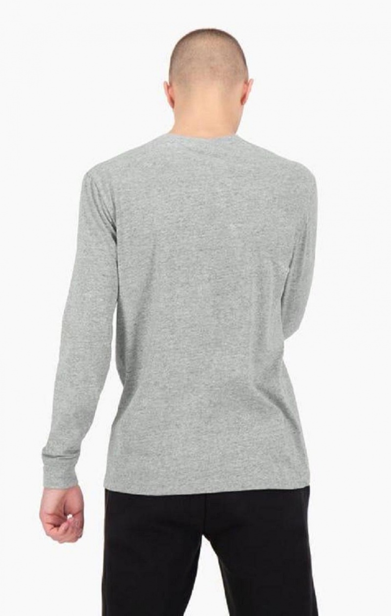 Camiseta Champion C Long Sleeve Jersey Top Gris Claro | 8075-FRGBT