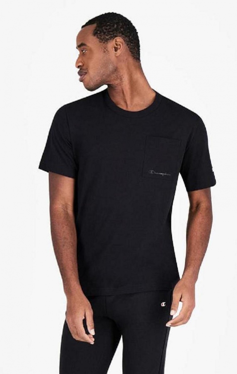 Camiseta Champion Chest Pocket T-Shirt Negras | 0681-HLGUX