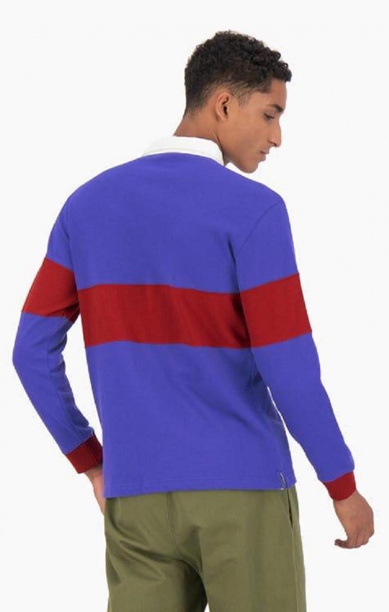 Camiseta Champion Colour Block Algodon Jersey Polo Shirt Azules | 9065-AOPSD