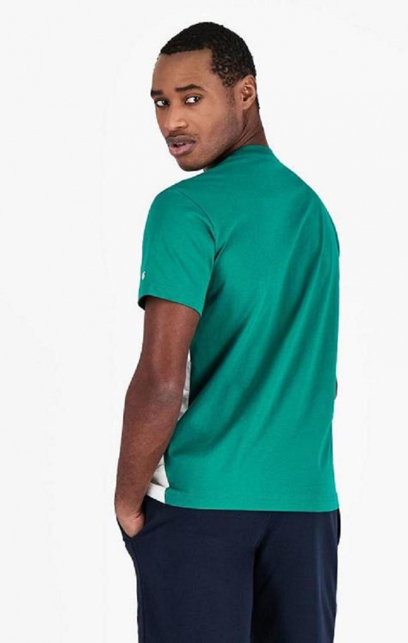 Camiseta Champion Colour Block Script Logo T-Shirt Verde Claro | 2413-NLWXZ